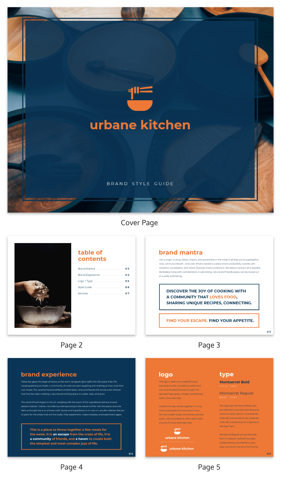 Bold Blue Restaurant Brand Guidelines Template1