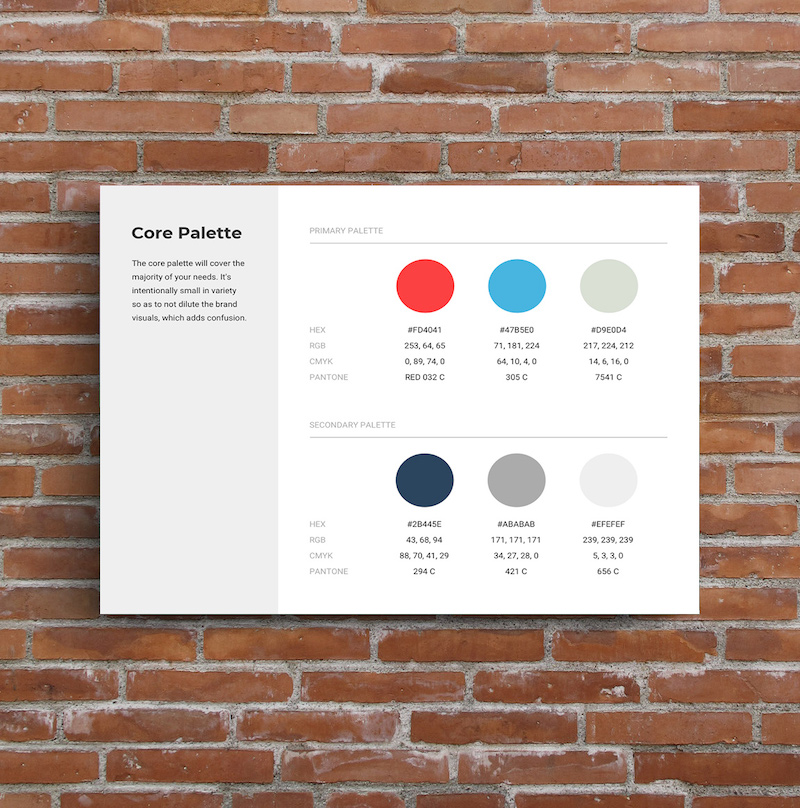 Core Color Palette Brand Guide Template 2