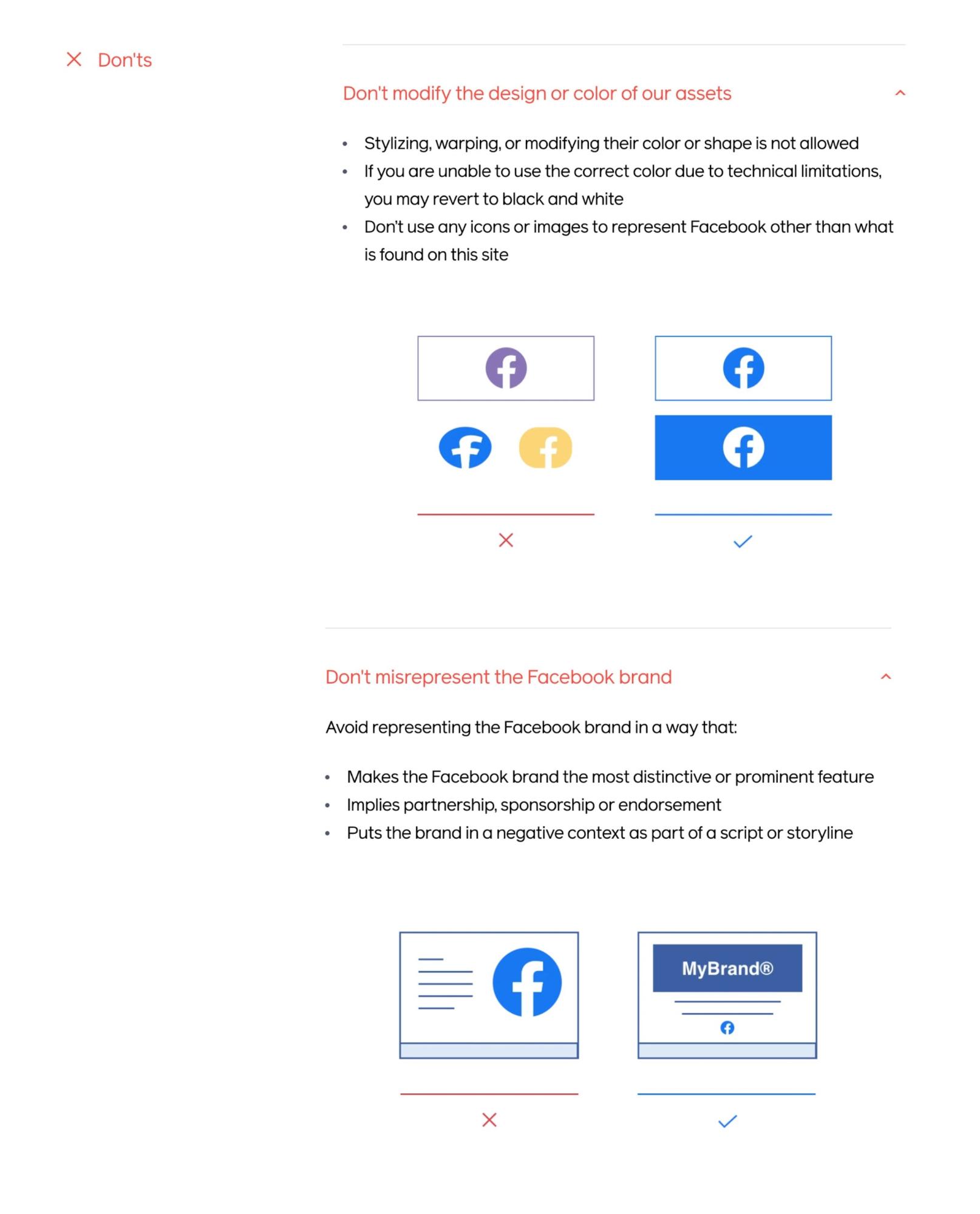 Facebook Media Usage Brand Guideline Example