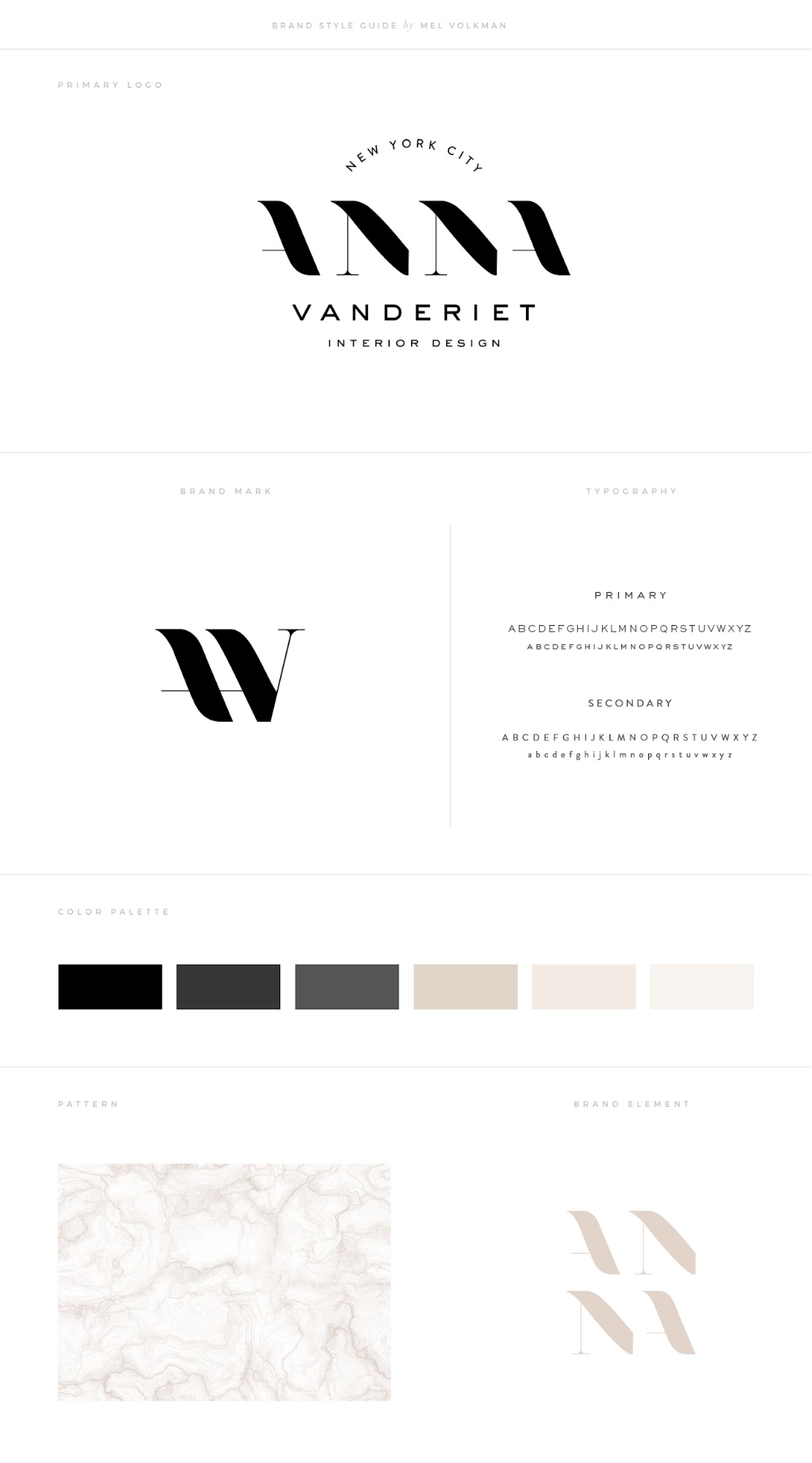 Minimalist Interior Design Brand Guide Example