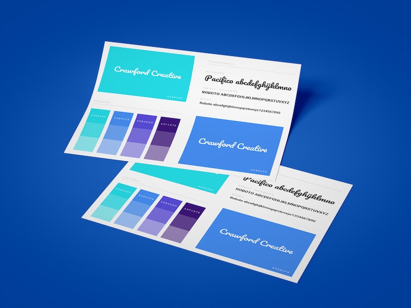 One Page Font Brand Guidelines Template 