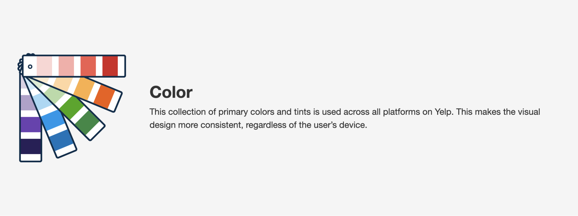 Yelp Extended Color Brand Guidelines Example 