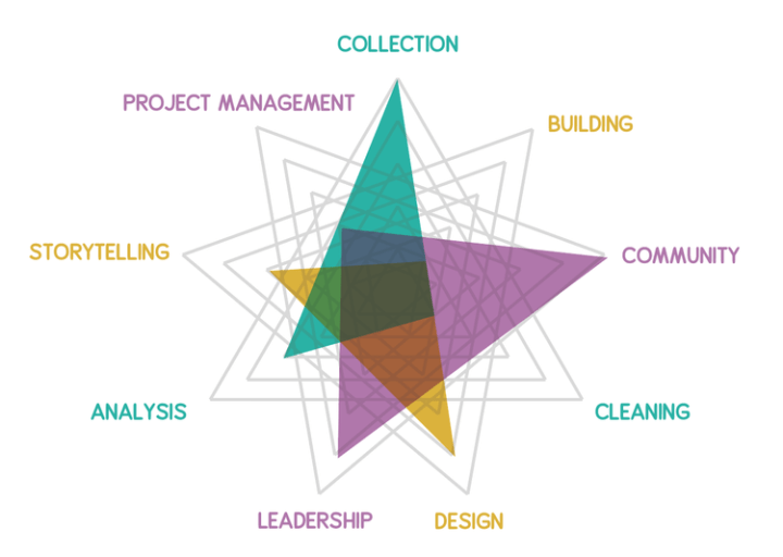 A breakdown of the Data Visualization Society logo