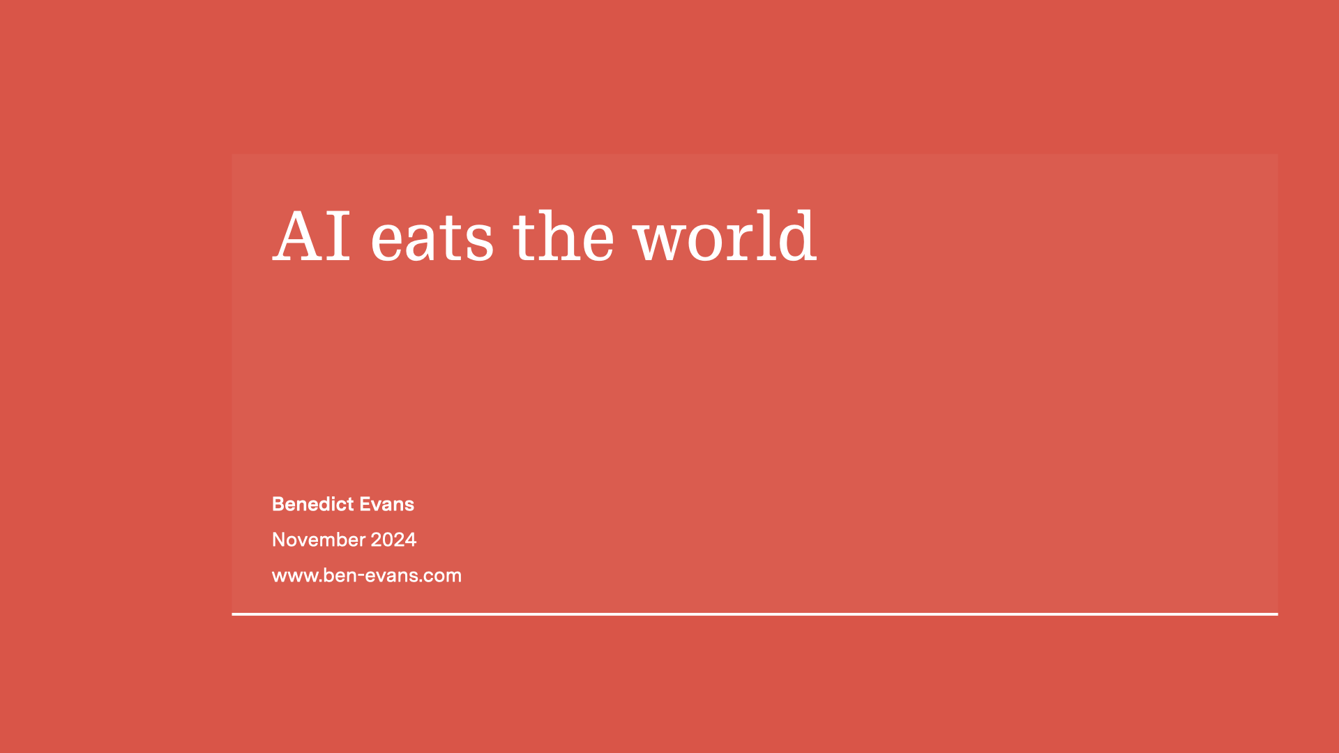 Benedict&rsquo;s Newsletter