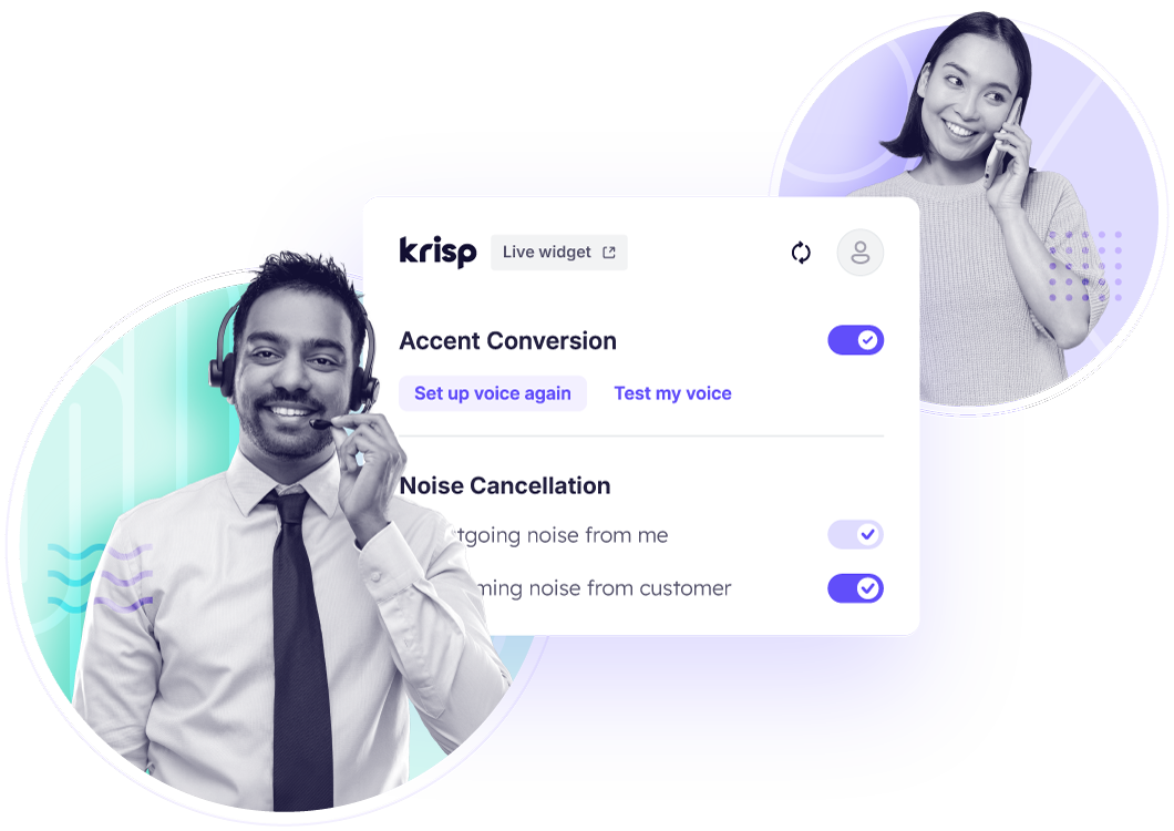Accent neutralization software that automatically reduces and converts accent of call center agents.