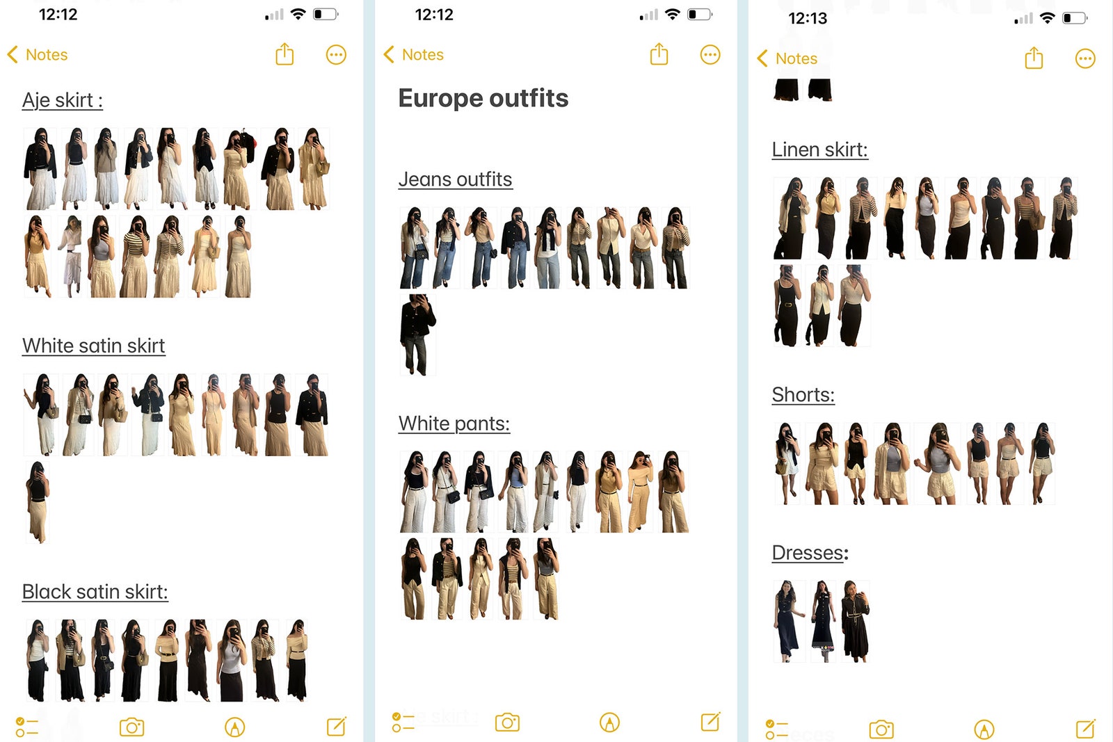 How the Notes app became Gen Z’s Clueless outfit generator