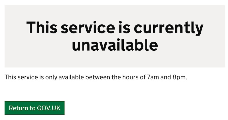 Why some DVLA digital services don&rsquo;t work at night